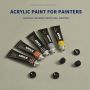 12/24/30colors Premium Acrylic Paint Set Rich Pigment Non-Fading Non-Toxic Paints for Artist Hobby Canvas Painting