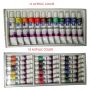 12/18/24colors 12ML High Quality Professional Acrylic Paint Color Set with Aluminium Tubes for Kids & Adults Art Painting
