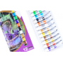 Non-toxic amazon hot sales 12 ml acrylic paint 12 colors aluminum plastic tube drawing artist paints