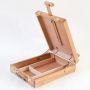 High Quality Travel Portable Beech Wood Oil Painting Easel Box with Leather Handle Painting Suitcase Art Supplies