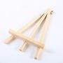 Wholesale Kids Mini Canvas and Natural Wood Easel Set for Art Painting Drawing Craft Wedding Supply 20*20cm