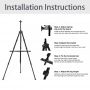 Portable Adjustable Art Metal Sketch Easel Stand Foldable Travel Easel Metal Easel Sketch Drawing For Art Supplies