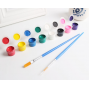 3ml 8 strips paint with 1 pc plastic brush for paint cups party supplies basics acrylic paint containers with lids