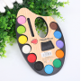 12 pcs half pan solid dry water color cake 4cm artist palette paint for drawing