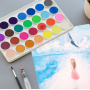 Non toxic cheap solid water color cake 36 colors paint pigment for painting