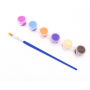 Non toxic art painting drawing acrylic paint 6 spot strip 5ml 12 colors with 2 brushes for kids coloring