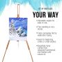Tabletop Display Stand Artist canvas Easel,Beechwood Tripod for kids Painting easel artists painting set