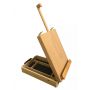 Wooden Beechwood Adjustable Table Top Artist's Box Easel with Storage