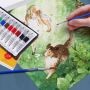 12ml 12 Colors Acrylic Paints Set Quick Drying Water Soluble Acrylic Art student children's painting liquid watercolor paint set