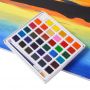 High Quality12/24/ 36/48 Colors Water color Paint Set Professional Solid cake with brush For Kids factory direct amazon hot sale