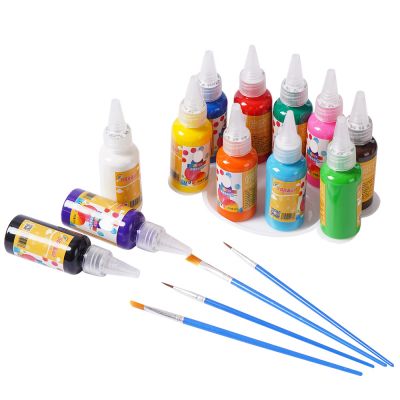 2022 hot sale eco-friendly Professinal 30ml 24colors 3D Fabric Paint Set DIY acrylic clothing color paints For Artist Painting