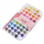 2022 hot selling 8/12/16/24/36/48 colors solid water color cake kids watercolor paint set with brush pen non toxic OEM art