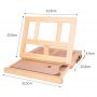 Falling in Art Beechwood Tabletop Easel Set with 12 Tubes Acrylic Paints 24 Pieces Artist Acrylic Painting Set Tools Kit