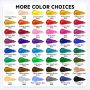 Acrylic Paint Set 48 Colors (2 oz/Bottle) with 12 Art Brushes Art Supplies for Painting Canvas Wood Ceramic & Fabric