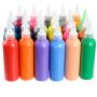 Professional acrylic leather paint bottles in a variety of capacity 18/24/36 color textile paint dye silk fabric paint
