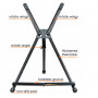 Tabletop Portable Aluminium Tripod Easel/ Metal Sketch Easel