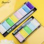 Superior 5/8/24 colors high quality Pearlescent Gem Metallic solid watercolor paint with water ink brush set metal box
