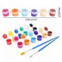 12 colors 2ml acrylic paint certified by EN71-3 with 2 brushes DIY Children Graffiti Pigment Set for Art Painting in Opp bag