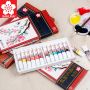 Sakura 12ml 12/18/24 colours wholesale Professional Aluminum Tube chinese paint Set for artist painting