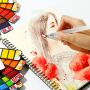 Superior 18/25/33/42 colours high quality solid watercolor paint set