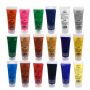 18 colors 100ml acrylic paint for wall cloth shoes nail painting