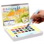 Sakura - 12/15/18/24/30/36/48/60/72 petit colours high quality transparent solid watercolour paint set
