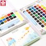Sakura - 12/15/18/24/30/36/48/60/72 petit colours high quality transparent solid watercolour paint set