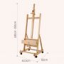 High Quality Top Quality Adjustable Different Angle Artist Master Single Level wooden easel