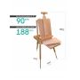 Mont Marte French Box Easel extra large Beech wood