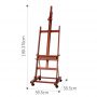 High Quality Top Quality Artist Master wooden Drawing Painting studio easel with wheel