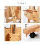 Large Crank Adjusting Studio H-frame Artist Easel Painting with Four Wheels Easel with Rocker and Drawer