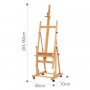 High Quality Studio Professional Heavy Duty Wooden Stand Easel With Casters Drawer