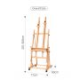 Heavy-Duty H-Frame Easel Ideal for Large Canvases or Panels up to 100
