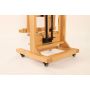 Double Rocker Crank Heavy Duty Wooden Studio Floor Easel - Sturdy Double Mast Adjustable H-Frame