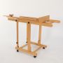 High Quality Studio Professional Heavy Duty Wooden Stand Easel With Casters Drawer