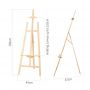 5ft 1500mm Wooden Pine Tripod Studio Canvas Easel Art Stand HJ-2H