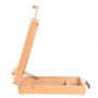 Studio Sketch Box Easel- Solid Beech Wood Universal Design Adjustable Tabletop Sketchbox Easel Round Corner Box
