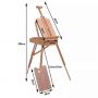 Folding Wood French Artists Easel Set Portable Art Painters Tripod Sketch Craft