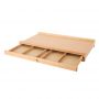 1&2&3 Laci Artist Supply Kotak Penyimpanan - Kotak Pensil Kayu Beech dengan Laci & Kompartemen