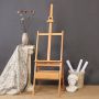 Art Easel Stand With Drawer And Adjustable Canvas Holder Made From Quality Beech