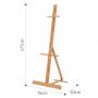 Desain Inovatif Kustom Sederhana Portable Beech Display Easel Adjustable Display Easel I- Frame