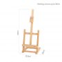 Mini Small Beech Wood Painting Easel Art Supply Heavy Duty Adjustable Tabletop Studio H-frame Artist Painting