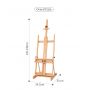 popular custom size Wooden adjustable artist Folding Simple beech painting drawing studio easel stand for wedding sign