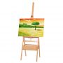 Top Level Easel Box Beech Walnut Solid Wood Studio Easel Stand Artists Folding Easel for Outdoor