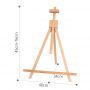 2022 popular High Quality hot selling Tripod Desk Stand Display Wood french Folding drawing Easel painting factory