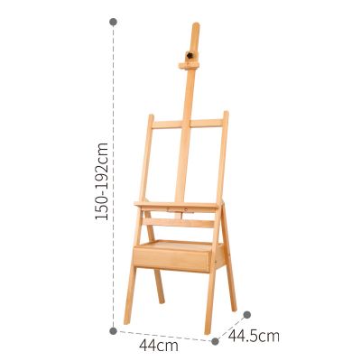 Top Level Easel Box Beech Walnut Solid Wood Studio Easel Stand Artists Folding Easel for Outdoor