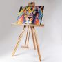 popular customize size Tripod wooden painting drawing studio Display beech folding triangle easels suppliers for outdoor