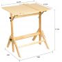 Solid Wood Writing Drafting Table Adjustable Height And Tiltable Tabletop for Artwork Artist Drawing Desk and Stool