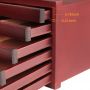 10-drawer Wood Artist Supply Storage Box, Portable Beechwood Multifunctional Pencil Brush Organizer Wood Box with Drawer