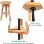 Solid Wood Writing Drafting Table Adjustable Height And Tiltable Tabletop for Artwork Artist Drawing Desk and Stool